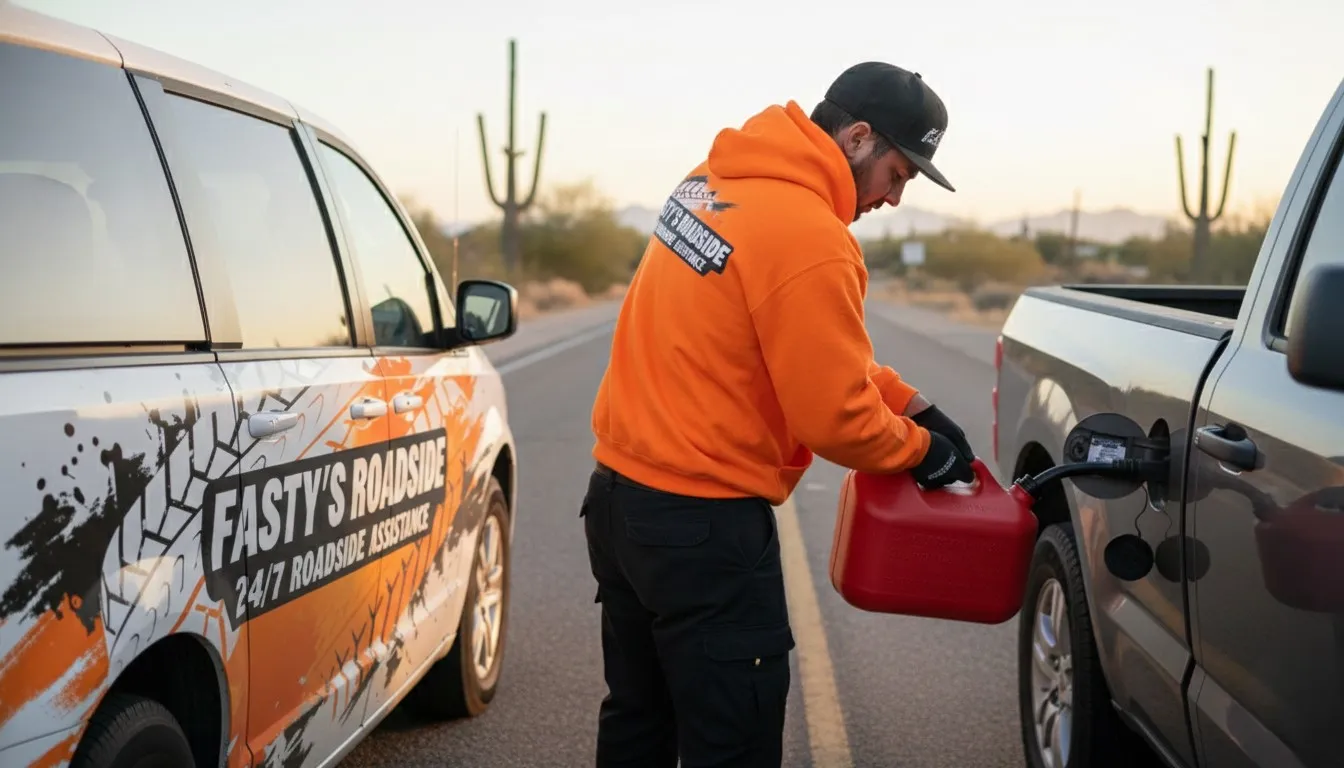Emergency gas delivery and fuel rescue service for stranded drivers in Tucson